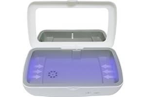 Aibitu UV Aromatherapy Box, 360 Degree UV Disinfection with Aromatherapy Function, Suitable for Mobile Phone Jewelry Glasses 