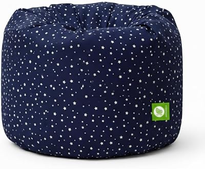 BeanLazy 100% Cotton Large Bean Bag Chair Navy Blue Stars