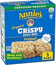 Annie's Organic Original Crispy Snack Bars, Gluten Free, 3.9 oz, 5