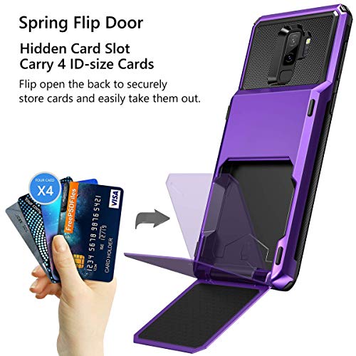 Vofolen Case for Galaxy S9 Plus Case Wallet 4-Slot Pocket Credit Card ID Holder Scratch Resistant Du - //medicalbooks.filipinodoctors.org
