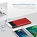 PISEN Portable Charger 10000mAh LED Display Ultra Portable iPhone Charger High Capacity External Battery Charger for iPhone,iPad,Samsung,Nexus and More (Red)