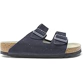 Birkenstock Men's Arizona Soft Footbed Slides, Midnight, Blue, 9 Medium US