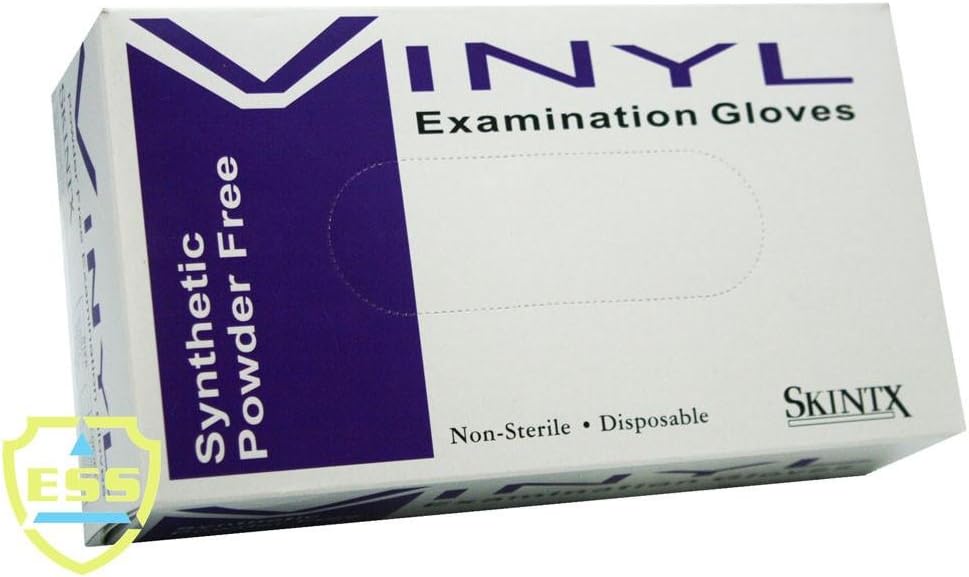 Skintx - Vinyl Powder-Free Exam Gloves - Box - size: Medium
