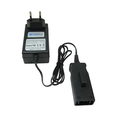 Trade-Shop 25V Li-Ion Akku Ladegerät Ladestation für Gardena 04025-20 8838 Spindelmäher 380 LI Spindelmaeher 380 LI 4025-20 S