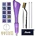 Hotfix Applicator, Afantti Rhinestone Setter Hot Fix Applicator Wand Tool Kit Set with 7 Tips Hot-fix Rhinestones (Violet)