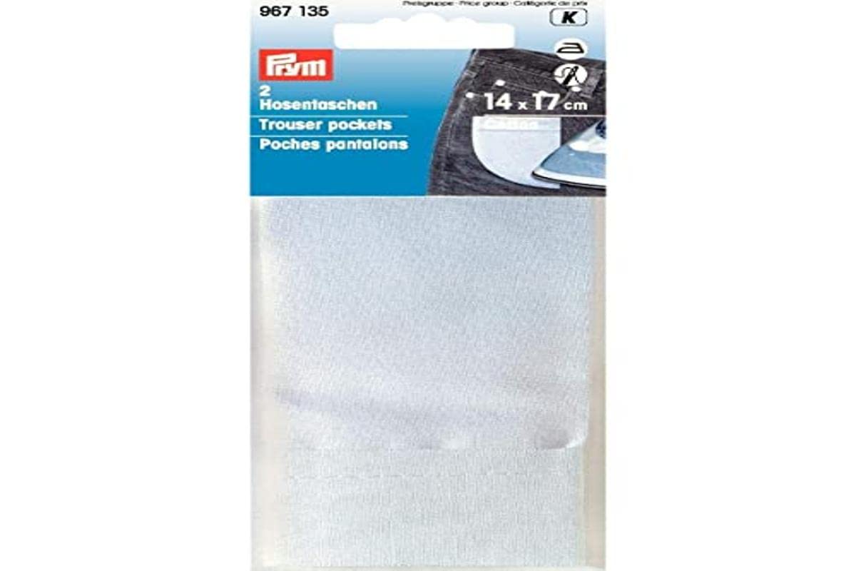 Prym - Sew-In Cotton White (1-2) Trouser Pockets - 1 Unit