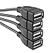 Black 4-Port High Speed USB 2.0 Hub