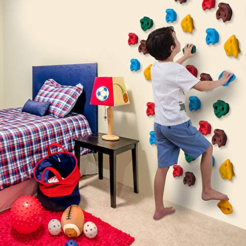 Rock Climbing Holds for Kids with Complete Installation Kit 20 Rock