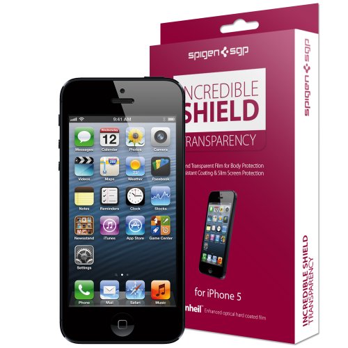 SPIGEN SGP iPhone 5 Screen Protector Clear Steinheil [Incredible Shield] [Transparency 4.0] + Full Body Skin Protection [1-SET] for the iPhone 5