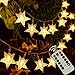 kingleder 25ft 50 LED Xmas Star Light Fairy String Light w/ Remote for Christmas Weddings Family Festival Party (Warm White)