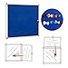 SwanSea Lockable Noticeboard Bulletin Pin Fabric Boards Tamperproof with Mounting Screws 28x26 inch (6xA4)