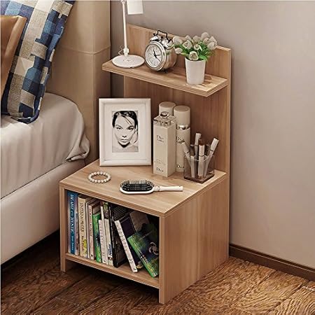 Homelikesport Simple Wood Nightstand Bedside Table End Table With Storage Shelf For Living Room Bedroom Amazon Co Uk Kitchen Home