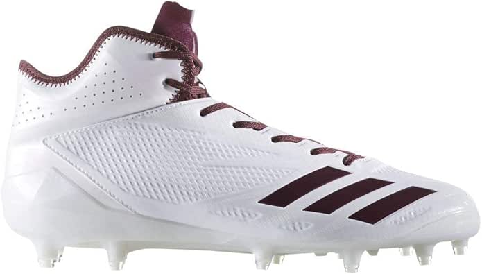 Amazon.com | adidas Adizero 5-Star 6.0 Mid Cleat - Men's Football 13 White/Maroon/Maroon | Football