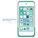 ULAK iPod Touch 7 Case, iPod Touch 6 Case, Slim Fit Dual Layer Hard PC Back+TPU Shockproof Interior Protective Case Cover for Apple iPod Touch 5th/6th/7th Generation, Minimal Mint Stripes