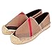 Tengyu Women's Espadrilles Flats Original Slip On Loafer Shoes Classic Canvas Comfort Alpargatas (US8=EU39=24.5CM, Khaki)