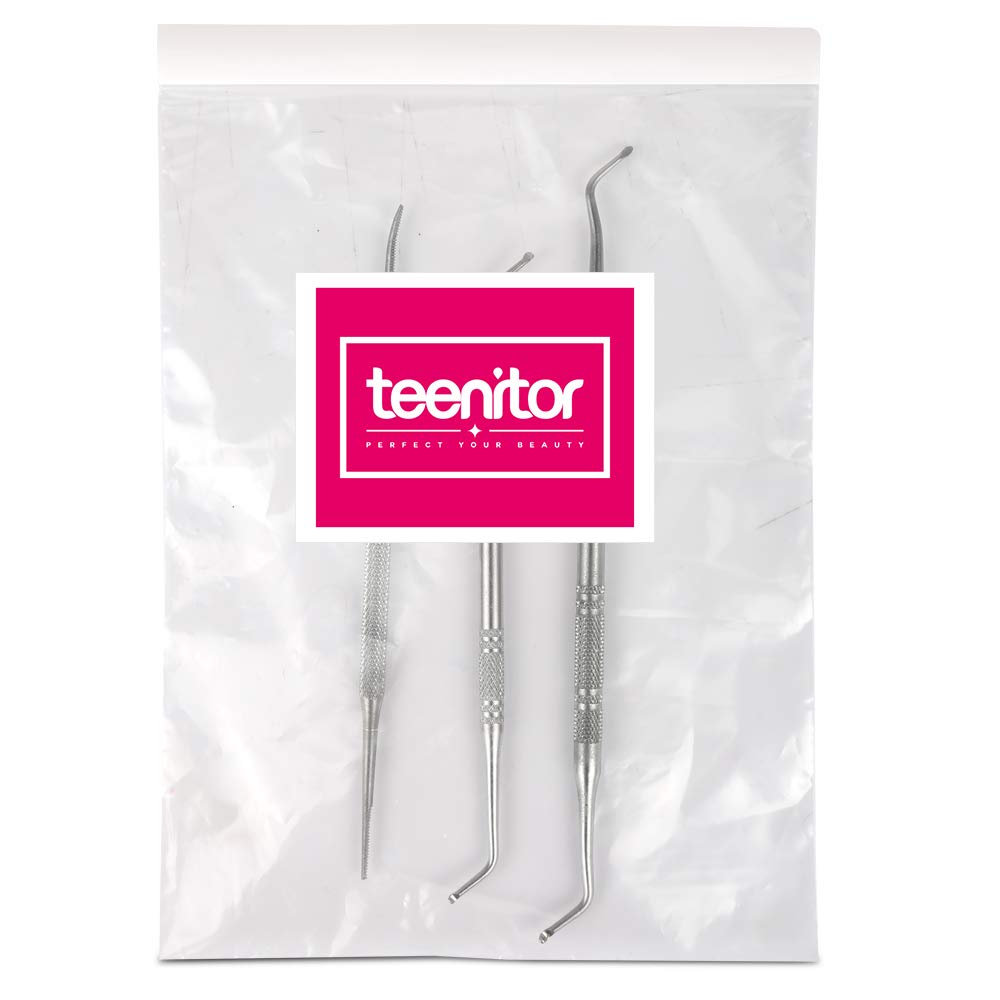 3pcs Ingrown Toenail File And Lifters, [ Upgraded ] Teenitor Professional Surgical Safe Nail Treatment Pedicure Tool Kit Under Nail Cleaner Tools Pain Relief: Beauty