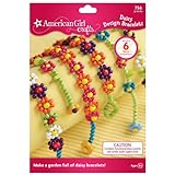American Girl Crafts Daisy Flower DIY 6 Bracelet Making Kit for Girls, Design