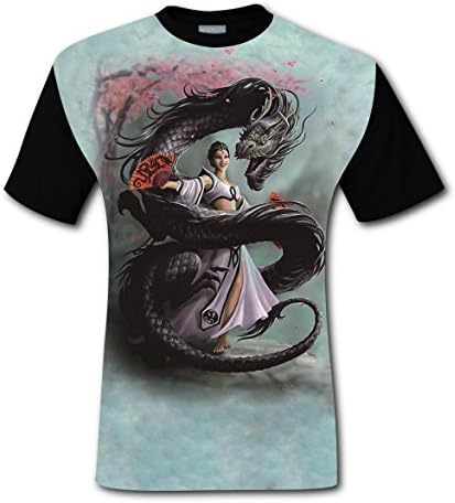 LZQ Tshirt Man Cotton New Fashion Tee Clothing 3D Custome With Dragon Dancer For Men S