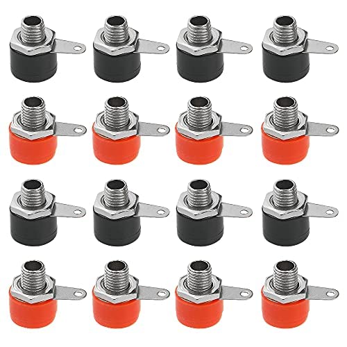 BGTXINGI 40PCS Mini 4mm Banana Plugs Socket Connectors Binding Post Terminal Wire Connectors for 4mm Banana Plugs Connectors(20 Black and 20 Red)