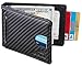 NapaWalli RFID Blocking Bifold Slim Genuine Leather Thin Minimalist Front Pocket Wallets for Men Money Clip (Carbon Fiber Leather Black)