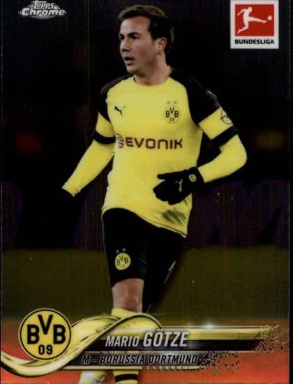 Amazon Com 2018 19 Topps Chrome Bundesliga 73 Mario Gotze Borussia Dortmund Soccer Trading Card Collectibles Fine Art