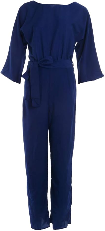 Lucsun damen-jumpsuit mit langen ärmeln, lockerer schnitt, weite beine LUCSUN Damen-Jumpsuit mit langen Ärmeln, lockerer Schnitt, weite Beine