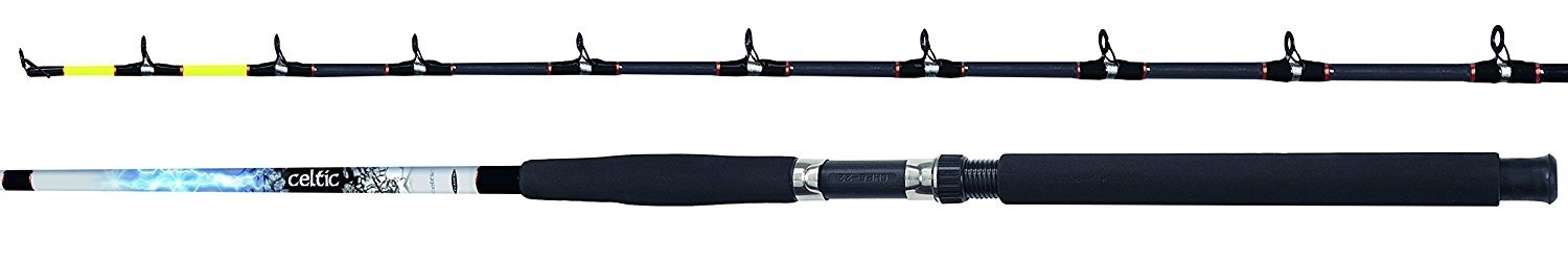FLADEN 7ft CELTIC STAND UP STICK 2 Piece BOAT SEA Fishing Rod (30 to 40lbs Class) for Offshore Fishing (7ft .- 2.10m) [12-9270]