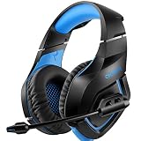 Willnorn Gaming Headset for PS4 Xbox One Controller Nintendo Switch PC Laptop Mac Game with Mic Over Ear Headphone High Performance Stereo Sound with Bass