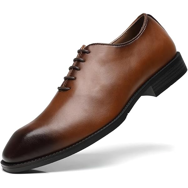 Amazon.com | Men's Retro Slip-on Lace Up Business Oxfords Dress Classic Non  Slip Casual Leather Work Dress Shoes Fashion Comfortable Formal Wedding  Shoes (Black,7) | Shoes