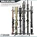 Savior Equipment Tactical Mobile Rifle Shotgun Steel Rack Free-Standing Gun Display Storage - Heavy Duty Steel, Foldable Design, 6-Slot Fit Most Firearms Longer Than 30