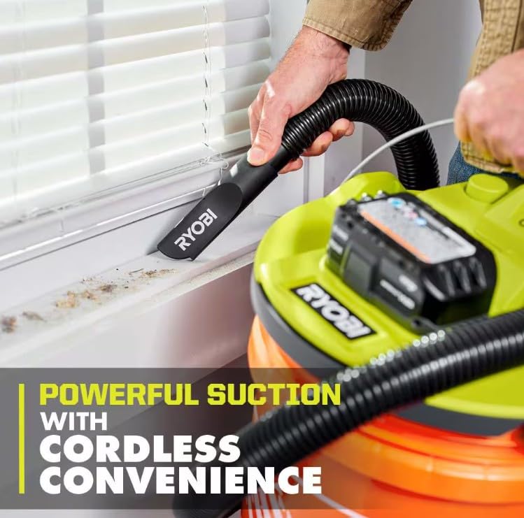 RYOBI ONE+ 18V Cordless 5 Gal. Wet/Dry Vacuum Kit with 1-1/4 in. photo 4
