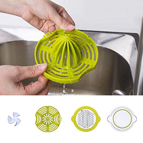 Citrus Juicer Lemon Orange Hand Juicer Lime Manual Press Juicer Squeezer 4-in-1 Non-Slip Kitchen Fruit Juicer With Garlic Grater 12oz