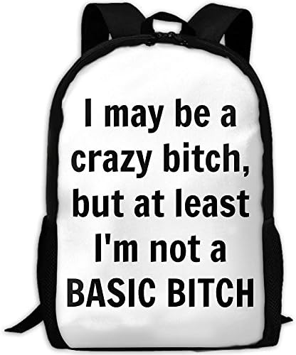 Adult Shoulder Bag Boy's Backpacks Girl's Satchel Schoolbags Traveling Bags Basic Bitch Print