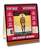Wisconsin Badgers 2016 Vintage Desktop Calendar by 