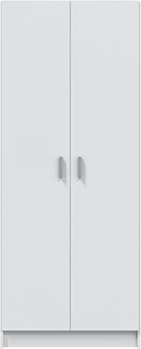 Vita 2 Door Broom Cupboard Kitchen Utility Room Modular Cleaning Cabinet White view 5