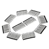 MagiDeal 10 Pieces 10 Teeth Metal Black Wig Combs Hair Pins Clips DIY for Women Beauty