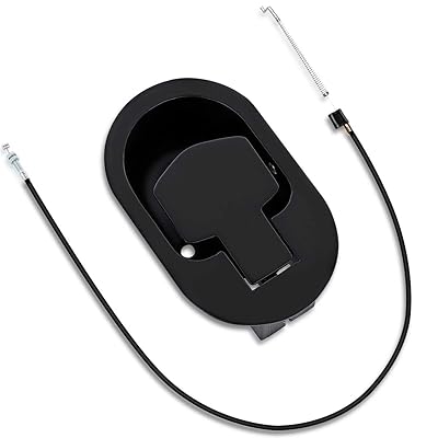 Mmunsd Sofa Handle Lounger Replacement Parts Black Metal Sturdy Zinc Alloy Recliner Handle Replacement with Cable seat Release Handle for Ashley and Main Recliner Brands (Oval)