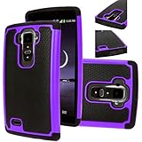 LG G FLEX 2 Case, FLEX 2 Defender case, E LV LG G FLEX 2 Case Full Body Hybrid Armor Protection Defender Case Cover - Dual Layer Armor Protective Case Cover for LG G FLEX 2 - PURPLE