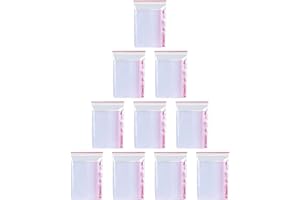 Xhwykzz Small Plastic Bag 1000 Pack Poly Bags 1.5x2.3 Inch Clear Durable Resealable Zipper Bags for Jewelry, Bead, Buttons Ec
