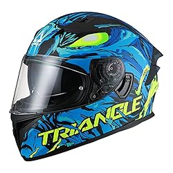 TRIANGLE Dual Visor Full Face Motorcycle Bike