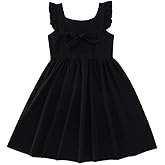 Little Girls Tie Back Dress Kids Vintage Sundress Casual Sleeveless Dresses 3-7 Years