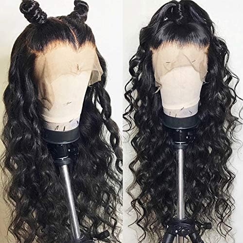 13x6 Lace Front Wigs Human Hair Loose Wave Pre-Plucked Hairline with Baby Hair 130% Density for Black Women Natural Color 18 inch