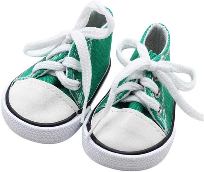 Canvas Shoes Doll Shoes for 18inch Girl Doll Party Gifts 2 Pair, Our Generation American Girl Doll Casual Shoes Suit Accessories, American Girl Dolls Mini Shoes