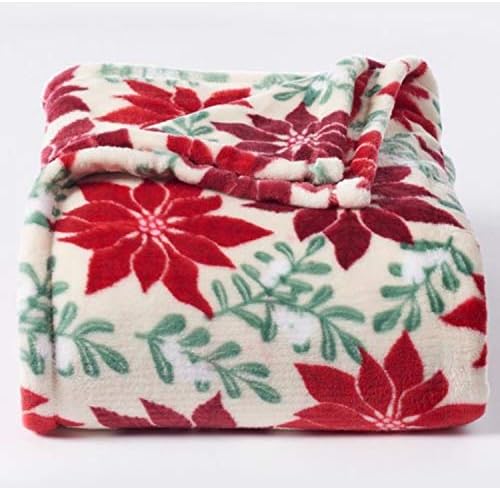 The Big One Supersoft Plush Throw (Poinsetta)