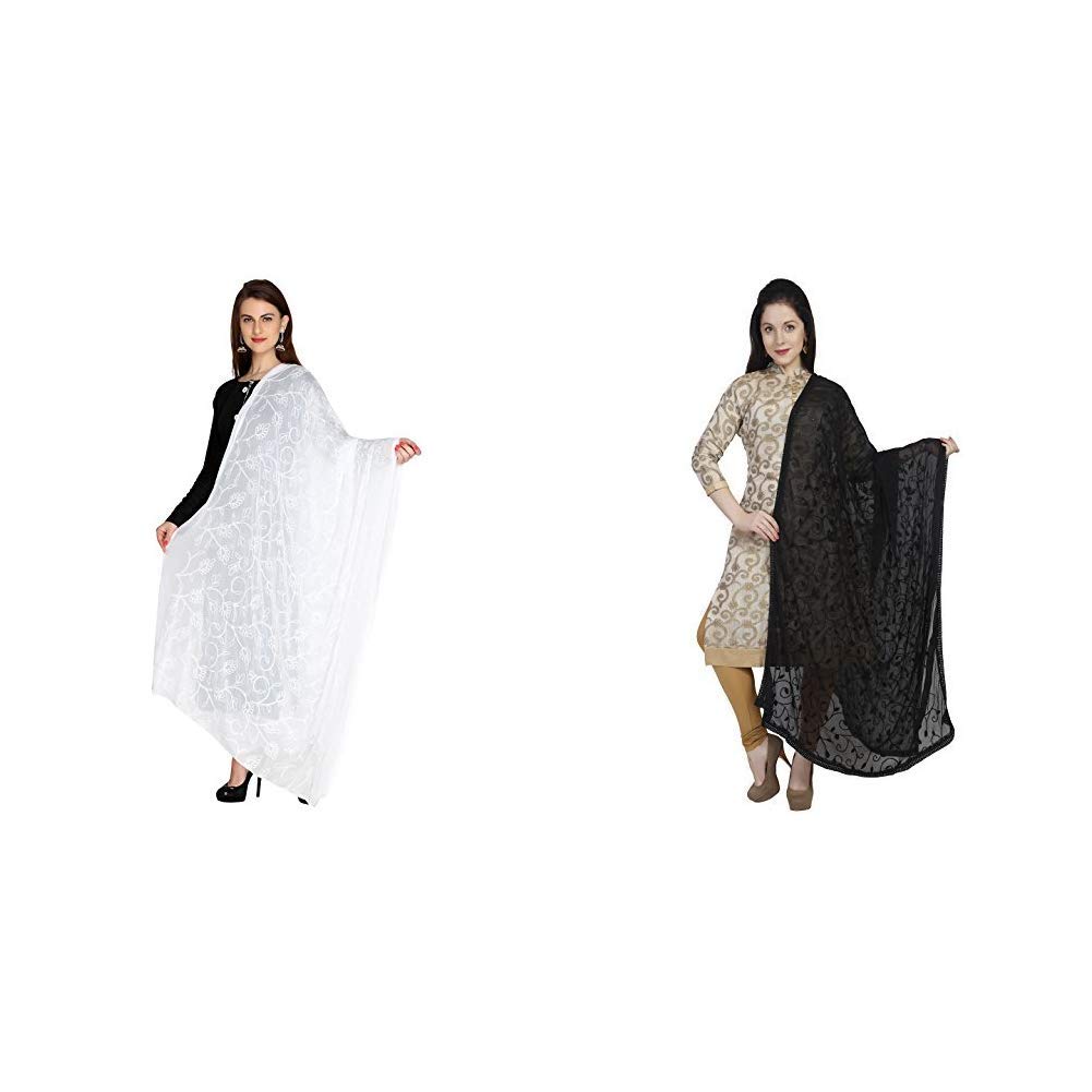 Dupatta Filet Orné DUPATTA BAZAAR Pour Femme - Élégance Et Luxe Pour Mariages Et Fêtes