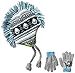 Skr Club Big Boys' Shark Fairisle Mohawk Hat and Glove Set