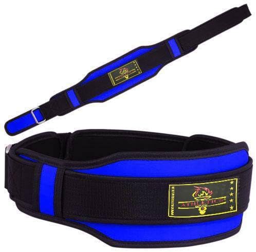 Athletics Gear Weight Lifting Belt for Gym Fitness Training - Neoprene Padded Double Belt with 5.5” Lumbar Back Support - Great for Bodybuilding, Functional Training, Powerlifting, Deadlifts Workout & Squats