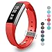 Greeninsync Bands for Fit Bit Alta,Replacement for Fit Bit Alta Bands Large Size with Ultrathin Fastener For Fit Bit Alta/Fit Bit Alta HR/Fit Bit Ace Sport Arm Band No Tracker(Red)