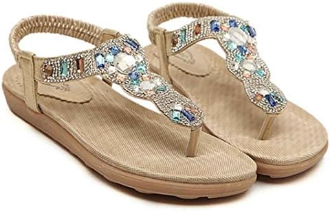 Luoluoluo Ladies Sandals,Women's Bohemian Sandals Girl with Toe Slippers Wide fit Sandals for Women