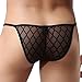 YiZYiF Men's Mesh Sheer Mini Briefs Sexy Black Underwear See Through Underpants Large